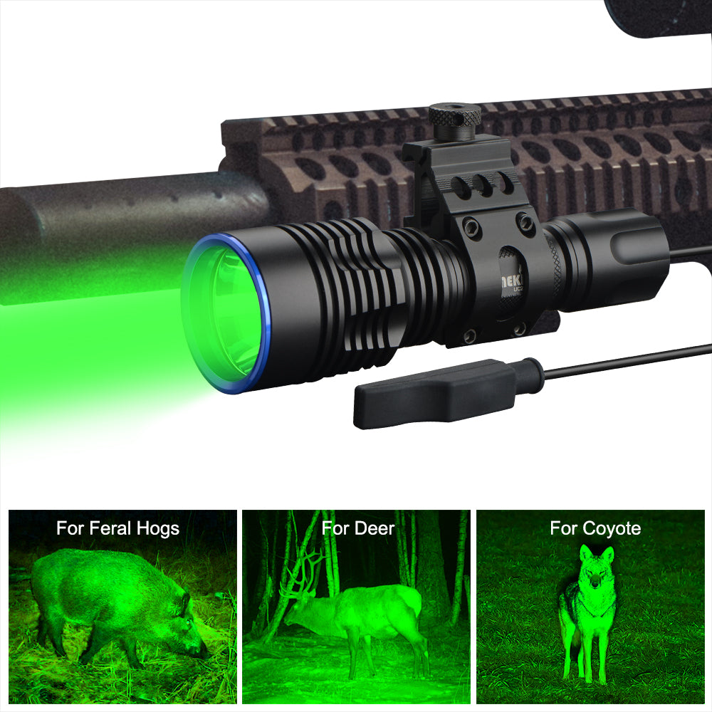 Anekim UC20pro Green Hunting Light with 2200 Lumens, 18650 battery