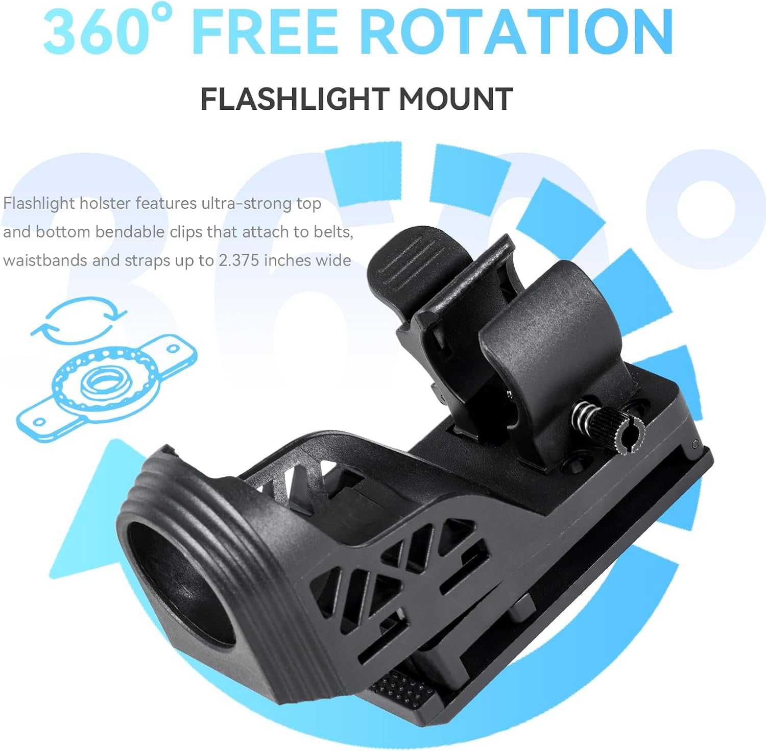 Tactical Flashlight Holder for Duty Belt