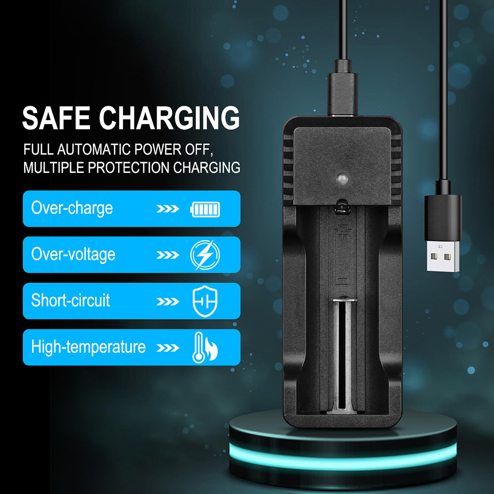 Saoprkler 18650 & 21700 Li-ion Battery Charger