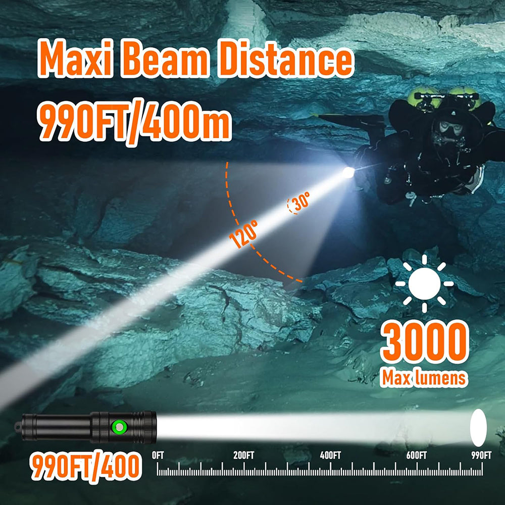 Saoprkler GD01 Diving flashlight IPX8 3000LM