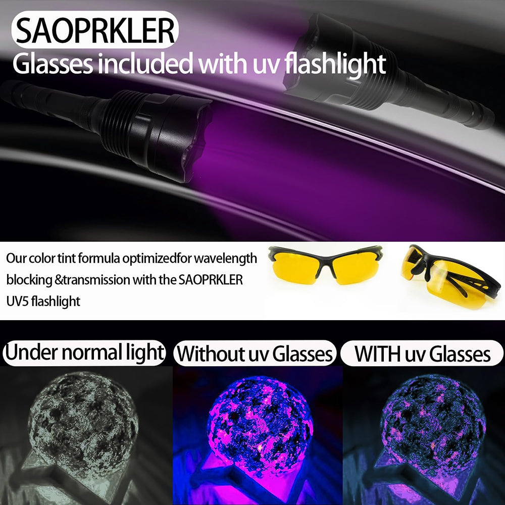 SAOPRKLER UV5 365nm UV Light Flashlight