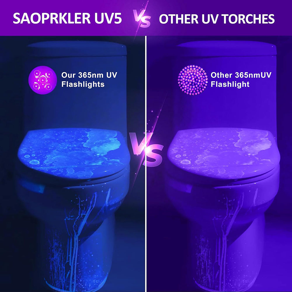 SAOPRKLER UV5 365nm UV Light Flashlight