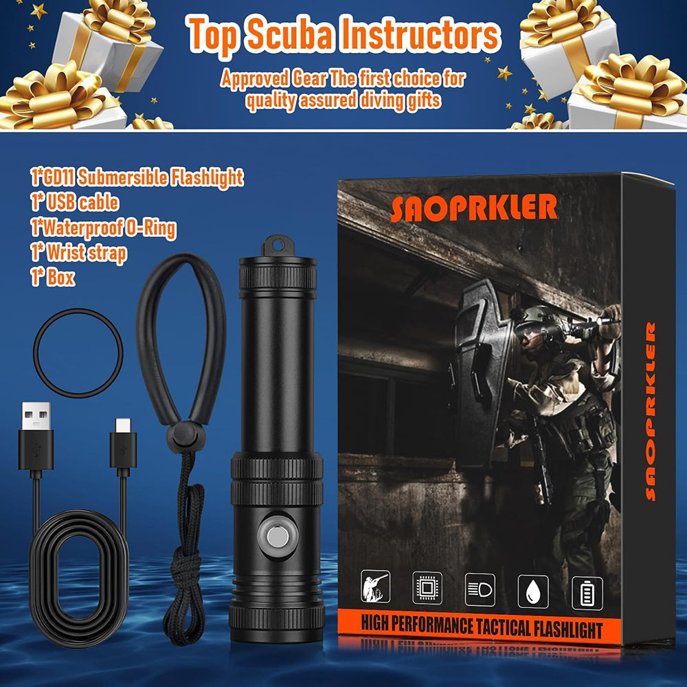Saoprkler GD01 Diving flashlight IPX8 3000LM