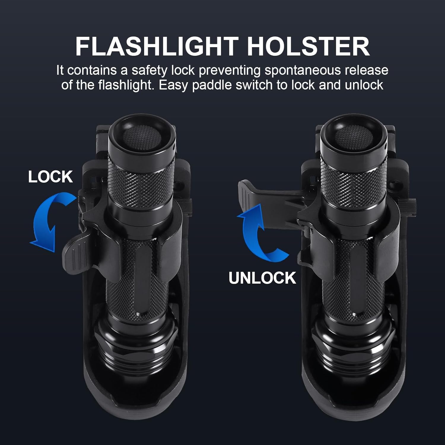 Tactical Flashlight Holder for Duty Belt