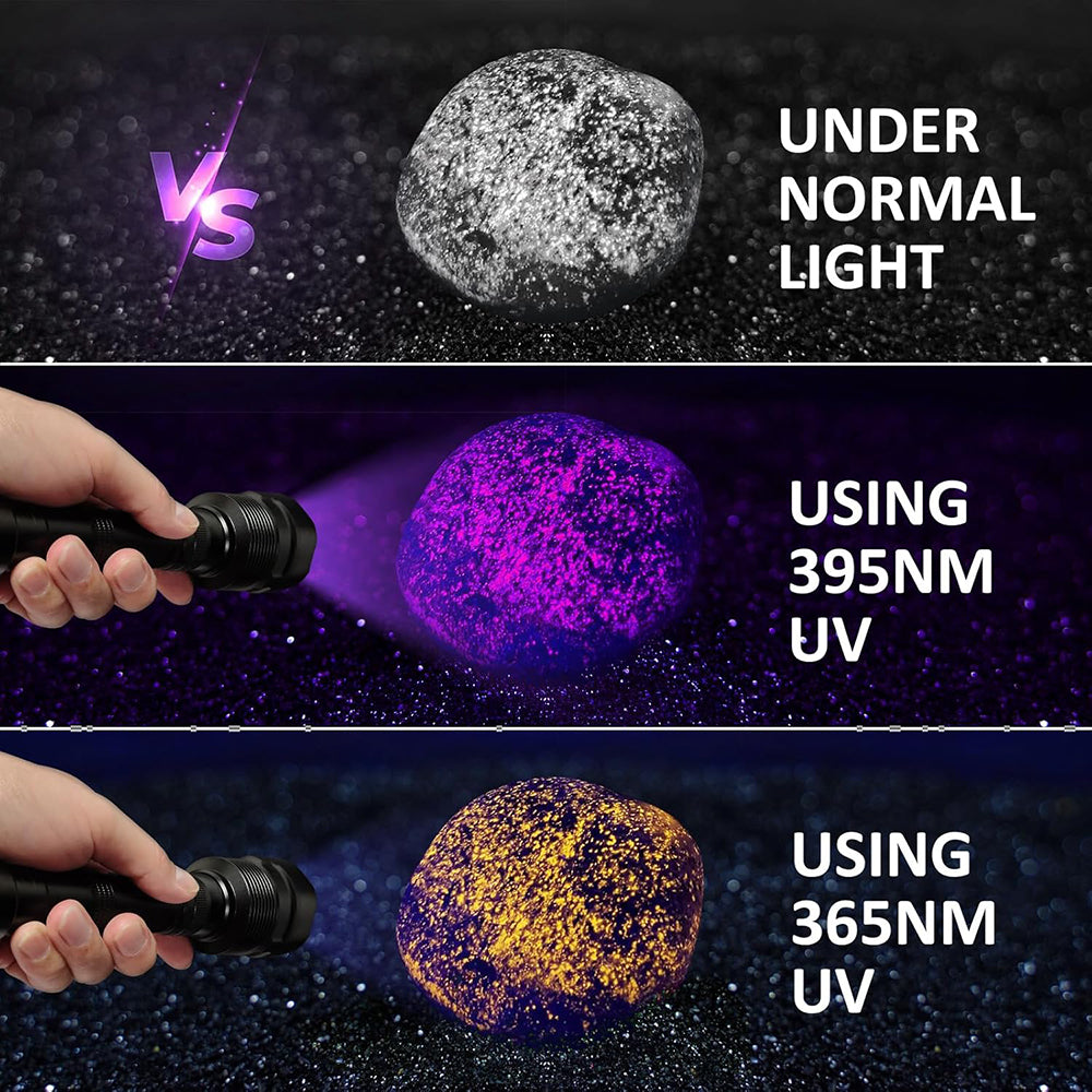 365nm black light flashlight SAOPRKLER UV5 365nm UV Light Flashlight