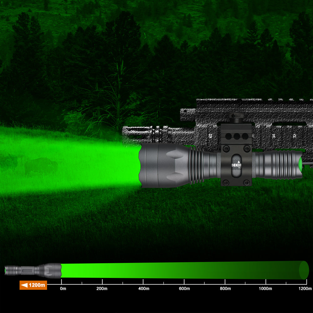 ANEKIM TC10 Green Hunting Flashlight – 1800 Lumens, 1312 Yards
